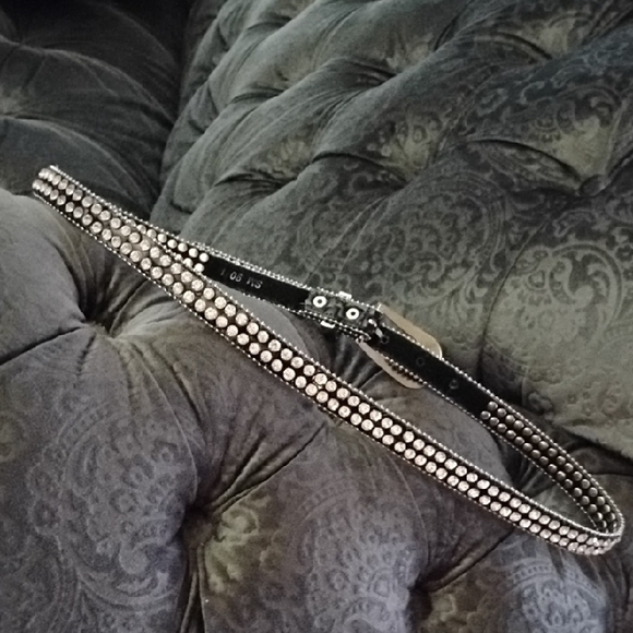 Elegant Black and Silver Rhinestone Belt - Picture 3 of 14